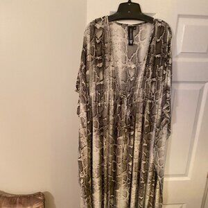 Snake Skin Cover Up Dress